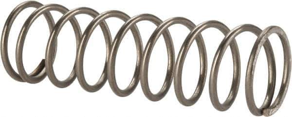Value Collection - 0.6" OD, 0.054" Wire, 2" Free Length, Compression Spring - 8.19 Lb Spring Rating, Stainless Steel - Industrial Tool & Supply