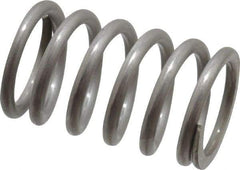 Value Collection - 0.6" OD, 0.072" Wire, 1" Free Length, Compression Spring - 47.36 Lb Spring Rating, Stainless Steel - Industrial Tool & Supply