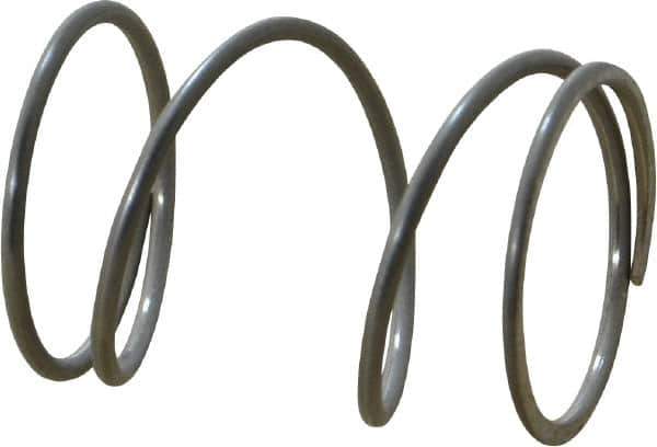 Value Collection - 0.72" OD, 0.047" Wire, 1" Free Length, Compression Spring - 7.96 Lb Spring Rating, Stainless Steel - Industrial Tool & Supply