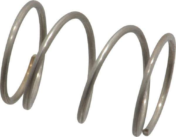 Value Collection - 0.72" OD, 0.054" Wire, 1" Free Length, Compression Spring - 12.59 Lb Spring Rating, Stainless Steel - Industrial Tool & Supply