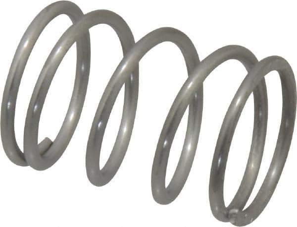 Value Collection - 0.72" OD, 0.062" Wire, 1" Free Length, Compression Spring - 20.15 Lb Spring Rating, Stainless Steel - Industrial Tool & Supply