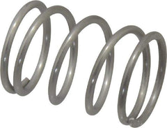 Value Collection - 0.72" OD, 0.062" Wire, 1" Free Length, Compression Spring - 20.15 Lb Spring Rating, Stainless Steel - Industrial Tool & Supply