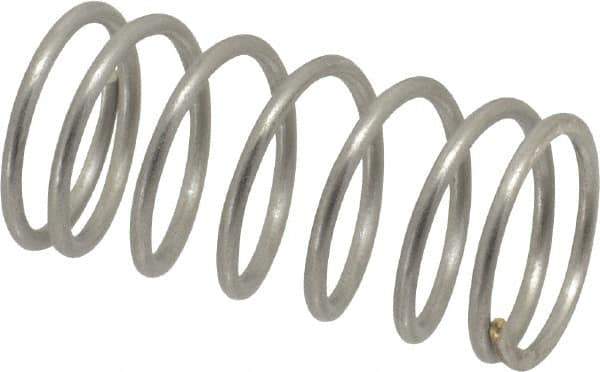 Value Collection - 0.72" OD, 0.062" Wire, 1-1/2" Free Length, Compression Spring - 12.83 Lb Spring Rating, Stainless Steel - Industrial Tool & Supply