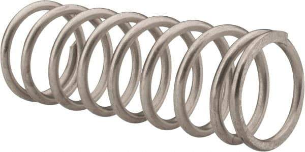 Value Collection - 0.72" OD, 0.072" Wire, 2" Free Length, Compression Spring - 15.81 Lb Spring Rating, Stainless Steel - Industrial Tool & Supply