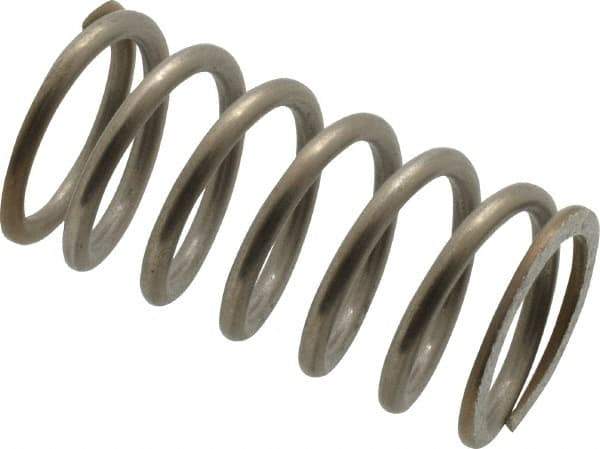 Value Collection - 0.72" OD, 0.08" Wire, 1-1/2" Free Length, Compression Spring - 32.03 Lb Spring Rating, Stainless Steel - Industrial Tool & Supply