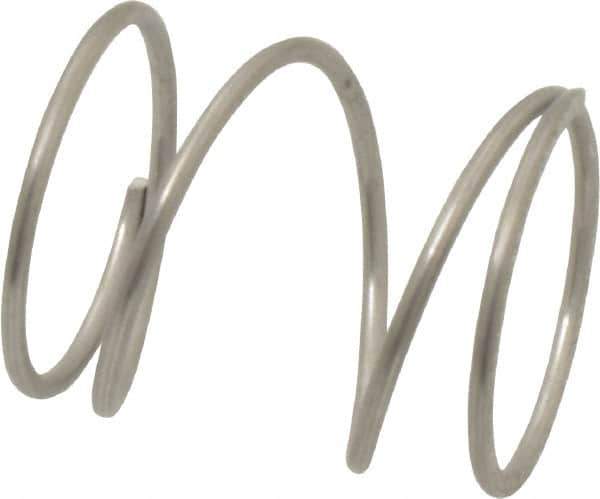 Value Collection - 0.85" OD, 0.054" Wire, 1" Free Length, Compression Spring - 10.18 Lb Spring Rating, Stainless Steel - Industrial Tool & Supply