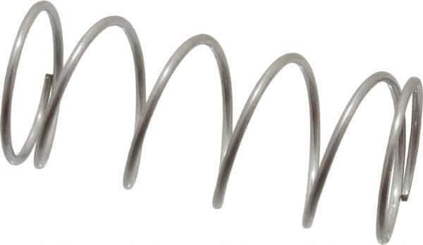 Value Collection - 0.85" OD, 0.054" Wire, 2" Free Length, Compression Spring - 4.8 Lb Spring Rating, Stainless Steel - Industrial Tool & Supply