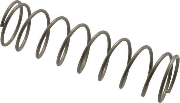 Value Collection - 0.85" OD, 0.062" Wire, 3" Free Length, Compression Spring - 4.84 Lb Spring Rating, Stainless Steel - Industrial Tool & Supply