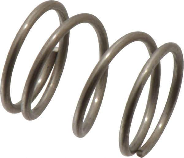 Value Collection - 0.85" OD, 0.072" Wire, 1" Free Length, Compression Spring - 26.58 Lb Spring Rating, Stainless Steel - Industrial Tool & Supply