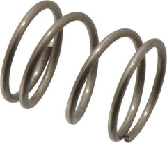 Value Collection - 0.85" OD, 0.072" Wire, 1" Free Length, Compression Spring - 26.58 Lb Spring Rating, Stainless Steel - Industrial Tool & Supply