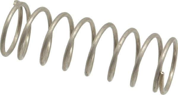Value Collection - 0.85" OD, 0.072" Wire, 2-1/2" Free Length, Compression Spring - 9.65 Lb Spring Rating, Stainless Steel - Industrial Tool & Supply