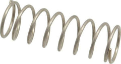 Value Collection - 0.85" OD, 0.072" Wire, 2-1/2" Free Length, Compression Spring - 9.65 Lb Spring Rating, Stainless Steel - Industrial Tool & Supply