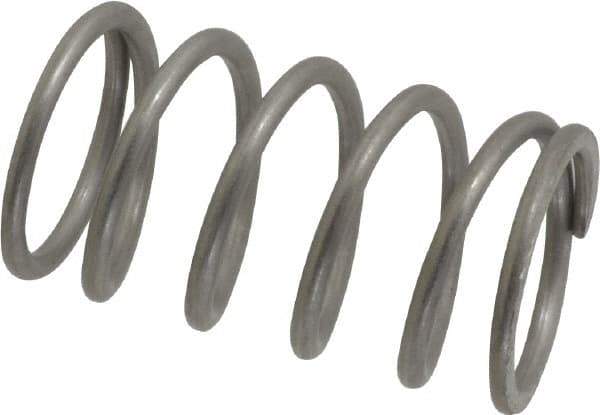 Value Collection - 0.85" OD, 0.08" Wire, 1-1/2" Free Length, Compression Spring - 24.16 Lb Spring Rating, Stainless Steel - Industrial Tool & Supply