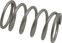 Value Collection - 0.85" OD, 0.08" Wire, 1-1/2" Free Length, Compression Spring - 24.16 Lb Spring Rating, Stainless Steel - Industrial Tool & Supply