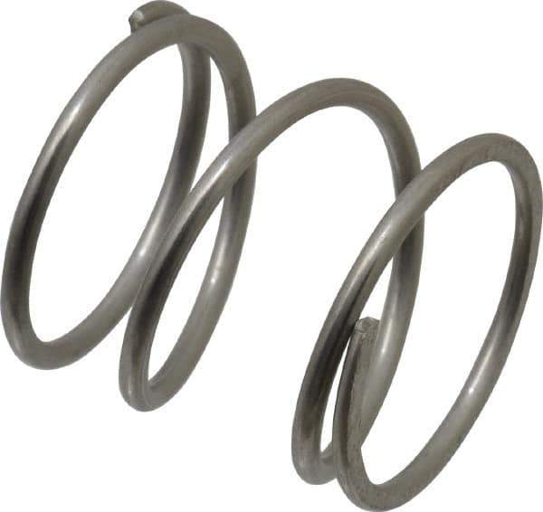 Value Collection - 0.975" OD, 0.072" Wire, 1" Free Length, Compression Spring - 21.92 Lb Spring Rating, Stainless Steel - Industrial Tool & Supply