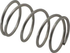Value Collection - 0.975" OD, 0.072" Wire, 1-1/2" Free Length, Compression Spring - 13.84 Lb Spring Rating, Stainless Steel - Industrial Tool & Supply
