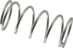 Value Collection - 0.975" OD, 0.072" Wire, 2" Free Length, Compression Spring - 10.11 Lb Spring Rating, Stainless Steel - Industrial Tool & Supply