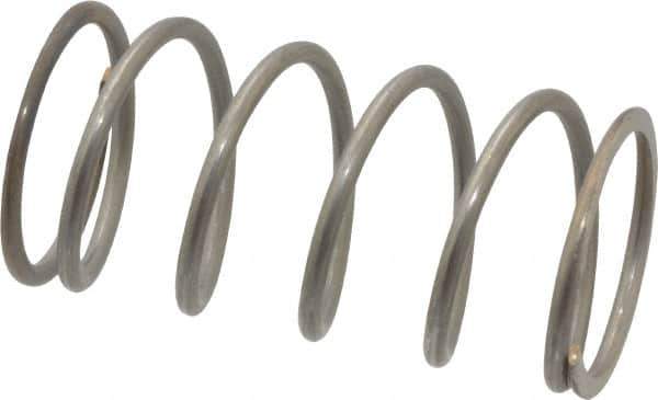 Value Collection - 0.975" OD, 0.08" Wire, 2" Free Length, Compression Spring - 14.37 Lb Spring Rating, Stainless Steel - Industrial Tool & Supply
