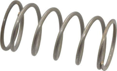 Value Collection - 0.975" OD, 0.08" Wire, 2" Free Length, Compression Spring - 14.37 Lb Spring Rating, Stainless Steel - Industrial Tool & Supply