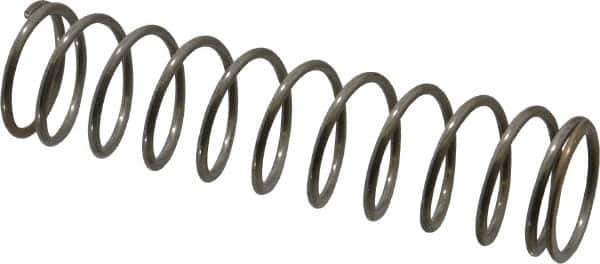 Value Collection - 0.975" OD, 0.08" Wire, 4" Free Length, Compression Spring - 6.88 Lb Spring Rating, Stainless Steel - Industrial Tool & Supply
