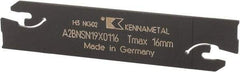 Kennametal - 3/4" Blade Height, 0.0709" Blade Width, 3.3858" OAL, Neutral Cut, Double End Indexable Cut-Off Blade - 16mm Max Depth of Cut, A2BNSN Blade, A2 Cut-Off Series - Industrial Tool & Supply