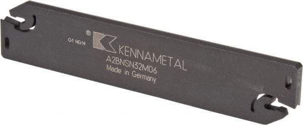 Kennametal - 1.2598" Blade Height, 0.2126" Blade Width, 5.9055" OAL, Neutral Cut, Double End Indexable Cut-Off Blade - 60mm Max Depth of Cut, A2BNSN Blade, A2 Cut-Off Series - Industrial Tool & Supply