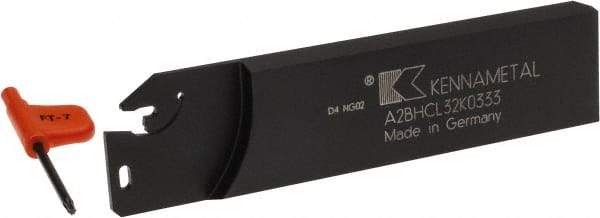 Kennametal - 1.2598" Blade Height, 0.315" Blade Width, 4.9213" OAL, Left Hand Cut, Single End Indexable Cut-Off Blade - 33mm Max Depth of Cut, A2BNC Blade, A2 Cut-Off Series - Industrial Tool & Supply