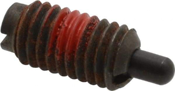 Gibraltar - M8 x 1.25, 16mm Thread Length, 5mm Plunger Projection, Steel Threaded Spring Plunger - 3.43mm Max Plunger Diam, 16mm Plunger Length, 0.5 Lb Init End Force, 10 Lb Final End ForceFALSE+0.00mm Tolerance - Industrial Tool & Supply