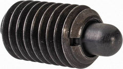 Gibraltar - M12 x 1.75, 20.5mm Thread Length, 6.5mm Plunger Projection, Steel Threaded Spring Plunger - 6.3mm Max Plunger Diam, 1.13 Kg Init End Force, 6.8 Kg Final End Force - Industrial Tool & Supply