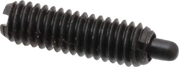 Gibraltar - M4 x 0.7, 13mm Thread Length, 2.5mm Plunger Projection, Steel Threaded Spring Plunger - 1.78mm Max Plunger Diam, 0.23 Kg Init End Force, 0.91 Kg Final End Force - Industrial Tool & Supply