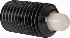 Gibraltar - M16 x 2.0, 28.5mm Thread Length, 8mm Plunger Projection, Steel Threaded Spring Plunger - 7.87mm Max Plunger Diam, 1.59 Kg Init End Force, 11.79 Kg Final End Force - Industrial Tool & Supply