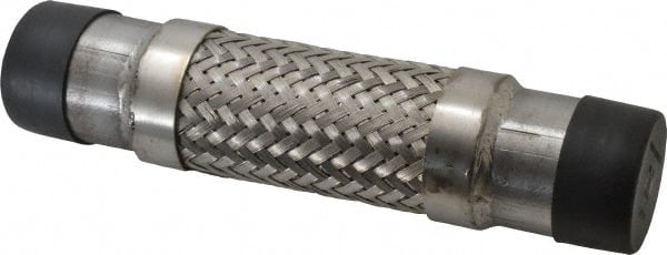 Made in USA - 9" OAL, 1-1/2" ID, 757 Max psi, Flexible Metal Hose Assembly - Industrial Tool & Supply