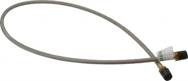 Made in USA - 36" OAL, 1/4" ID, 3,000 Max psi, Flexible Metal Hose Assembly - Industrial Tool & Supply