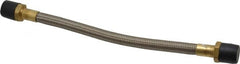 Made in USA - 12" OAL, 1/2" ID, 1,500 Max psi, Flexible Metal Hose Assembly - Industrial Tool & Supply