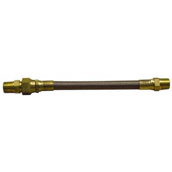 Made in USA - 24" OAL, 5/8" ID, 1,200 Max psi, Flexible Metal Hose Assembly - Industrial Tool & Supply