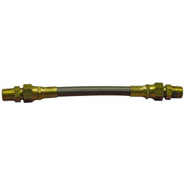 Made in USA - 48" OAL, 5/8" ID, 1,200 Max psi, Flexible Metal Hose Assembly - Industrial Tool & Supply