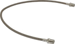 Made in USA - 24" OAL, 1/4" ID, 3,000 Max psi, Flexible Metal Hose Assembly - Industrial Tool & Supply