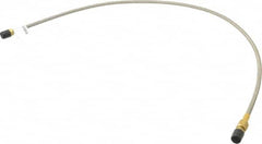 Made in USA - 36" OAL, 1/4" ID, 3,000 Max psi, Flexible Metal Hose Assembly - Industrial Tool & Supply