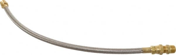 Made in USA - 24" OAL, 1/2" ID, 1,500 Max psi, Flexible Metal Hose Assembly - Industrial Tool & Supply