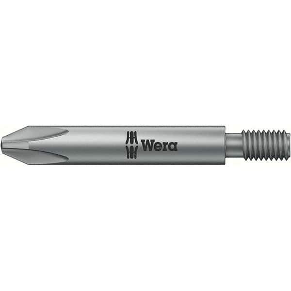 Wera - #2 Phillips Screwdriver Bit - #10-32 Drive, 1-47/64" OAL - Industrial Tool & Supply