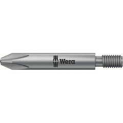 Wera - #2 Phillips Screwdriver Bit - #10-32 Drive, 1-47/64" OAL - Industrial Tool & Supply