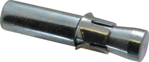 Wej-It - 1" Diam, 1" Drill, 4-5/8" OAL, 1/2" Min Embedment Drop-In Concrete Anchor - 12L14 Steel, Zinc-Plated Finish, Hex Nut Head, Hex Drive, 1-23/32" Thread Length - Industrial Tool & Supply