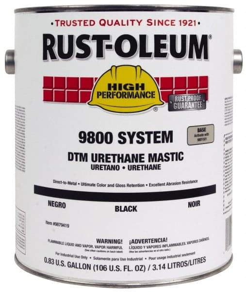 Rust-Oleum - 1 Gal Gloss Navy Gray Urethane Mastic - 162 to 274 Sq Ft/Gal Coverage, <340 g/L VOC Content, Direct to Metal - Industrial Tool & Supply