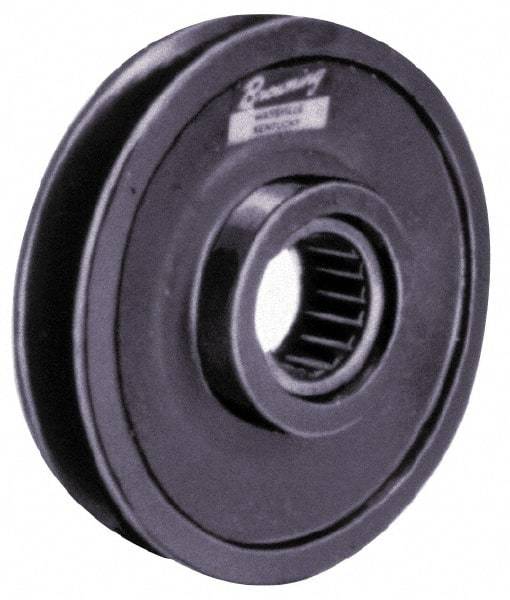 Browning - 1 Inside x 3.95" Outside Diam, 1" Wide Pulley Slot, Cast Iron Idler Pulley - 4L/A Belt Section - Industrial Tool & Supply