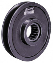 Browning - 1 Inside x 3.96" Outside Diam, 1" Wide Pulley Slot, Cast Iron Idler Pulley - 5L/B Belt Section - Industrial Tool & Supply