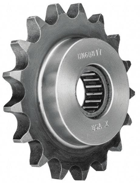 Browning - 1.65" Outside Diam, Steel, Chain Idler Sprocket - Chain Size 25 - Industrial Tool & Supply