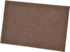 3M - Medium Grade, Aluminum Oxide Hand Pad - Tan, 6" Wide x 9" Long, Nonwoven - Industrial Tool & Supply
