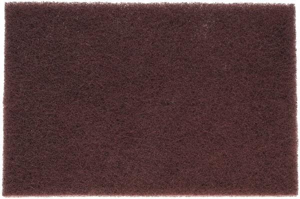 3M - Very Fine Grade, Aluminum Oxide Hand Pad - Maroon, 6" Wide x 9" Long, Nonwoven - Industrial Tool & Supply