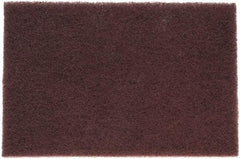 3M - Very Fine Grade, Aluminum Oxide Hand Pad - Maroon, 6" Wide x 9" Long, Nonwoven - Industrial Tool & Supply