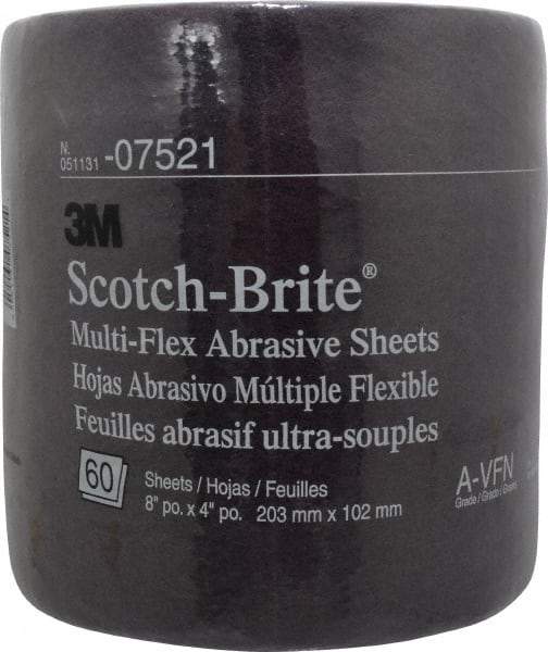 3M - 20' Long x 8" Wide Nonwoven Roll - Very Fine Grade, Purple, Aluminum Oxide - Industrial Tool & Supply